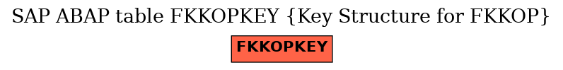 E-R Diagram for table FKKOPKEY (Key Structure for FKKOP)