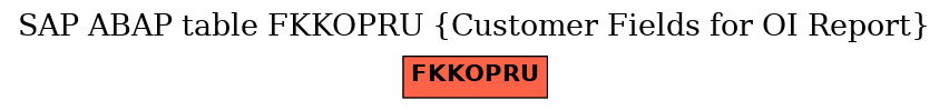E-R Diagram for table FKKOPRU (Customer Fields for OI Report)