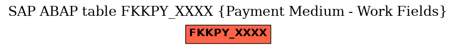 E-R Diagram for table FKKPY_XXXX (Payment Medium - Work Fields)
