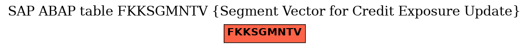 E-R Diagram for table FKKSGMNTV (Segment Vector for Credit Exposure Update)