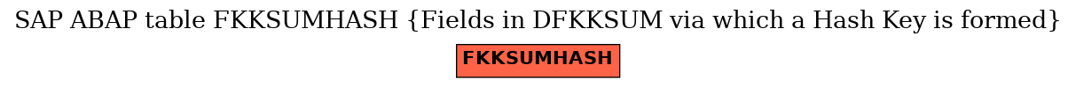 E-R Diagram for table FKKSUMHASH (Fields in DFKKSUM via which a Hash Key is formed)