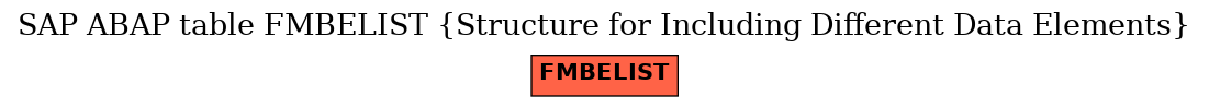 E-R Diagram for table FMBELIST (Structure for Including Different Data Elements)