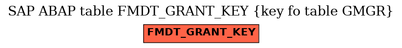E-R Diagram for table FMDT_GRANT_KEY (key fo table GMGR)