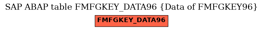 E-R Diagram for table FMFGKEY_DATA96 (Data of FMFGKEY96)