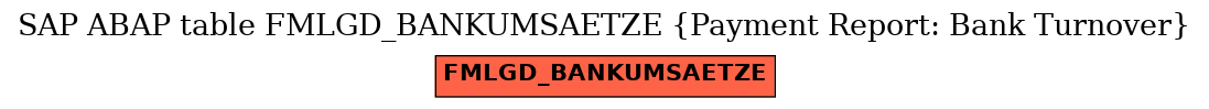 E-R Diagram for table FMLGD_BANKUMSAETZE (Payment Report: Bank Turnover)