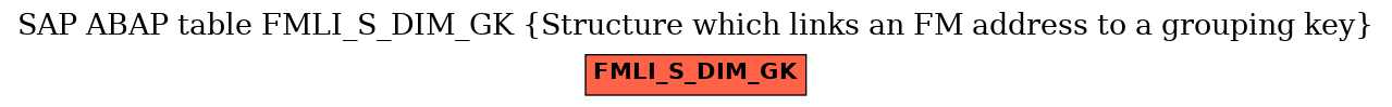 E-R Diagram for table FMLI_S_DIM_GK (Structure which links an FM address to a grouping key)