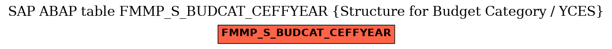 E-R Diagram for table FMMP_S_BUDCAT_CEFFYEAR (Structure for Budget Category / YCES)