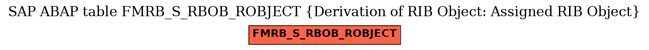 E-R Diagram for table FMRB_S_RBOB_ROBJECT (Derivation of RIB Object: Assigned RIB Object)