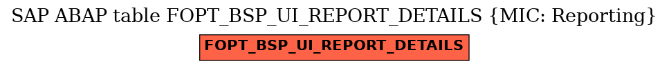 E-R Diagram for table FOPT_BSP_UI_REPORT_DETAILS (MIC: Reporting)