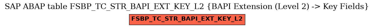 E-R Diagram for table FSBP_TC_STR_BAPI_EXT_KEY_L2 (BAPI Extension (Level 2) -> Key Fields)