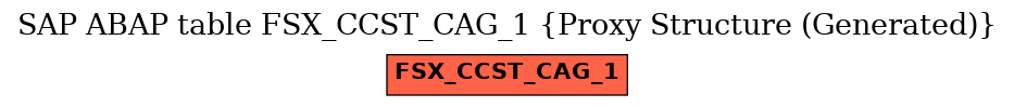 E-R Diagram for table FSX_CCST_CAG_1 (Proxy Structure (Generated))