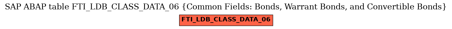 E-R Diagram for table FTI_LDB_CLASS_DATA_06 (Common Fields: Bonds, Warrant Bonds, and Convertible Bonds)