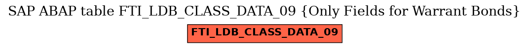 E-R Diagram for table FTI_LDB_CLASS_DATA_09 (Only Fields for Warrant Bonds)