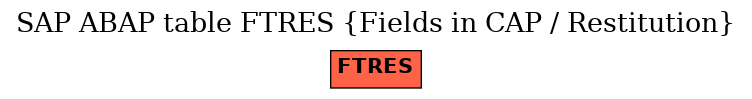 E-R Diagram for table FTRES (Fields in CAP / Restitution)