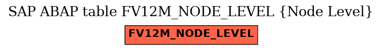 E-R Diagram for table FV12M_NODE_LEVEL (Node Level)