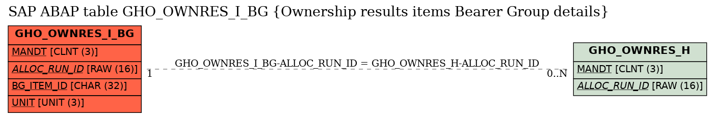 E-R Diagram for table GHO_OWNRES_I_BG (Ownership results items Bearer Group details)