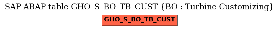 E-R Diagram for table GHO_S_BO_TB_CUST (BO : Turbine Customizing)