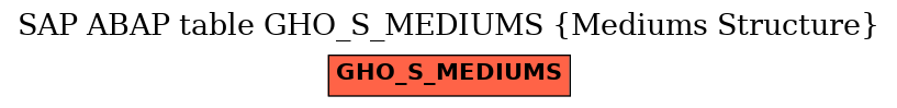 E-R Diagram for table GHO_S_MEDIUMS (Mediums Structure)