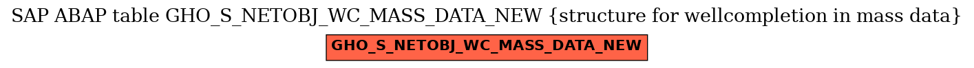 E-R Diagram for table GHO_S_NETOBJ_WC_MASS_DATA_NEW (structure for wellcompletion in mass data)