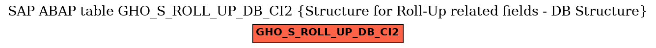 E-R Diagram for table GHO_S_ROLL_UP_DB_CI2 (Structure for Roll-Up related fields - DB Structure)