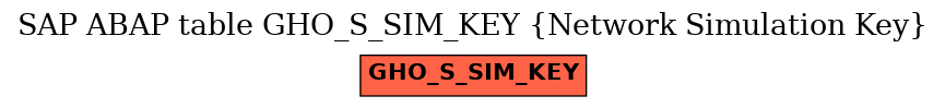 E-R Diagram for table GHO_S_SIM_KEY (Network Simulation Key)