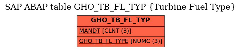 E-R Diagram for table GHO_TB_FL_TYP (Turbine Fuel Type)