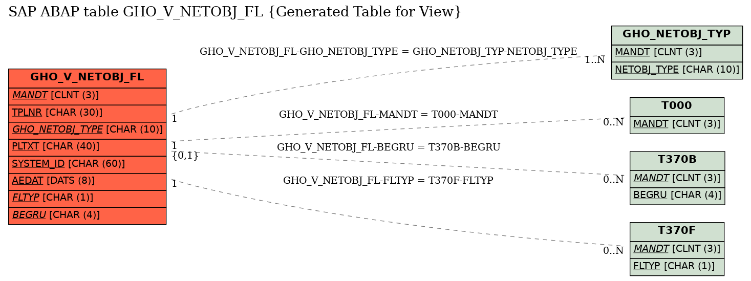 E-R Diagram for table GHO_V_NETOBJ_FL (Generated Table for View)