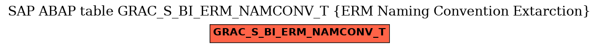 E-R Diagram for table GRAC_S_BI_ERM_NAMCONV_T (ERM Naming Convention Extarction)