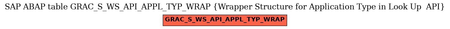 E-R Diagram for table GRAC_S_WS_API_APPL_TYP_WRAP (Wrapper Structure for Application Type in Look Up  API)