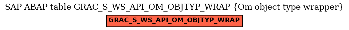 E-R Diagram for table GRAC_S_WS_API_OM_OBJTYP_WRAP (Om object type wrapper)