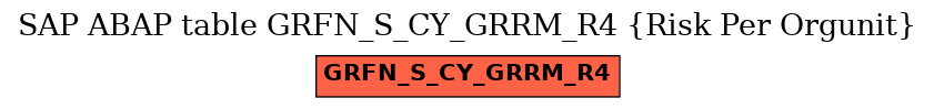 E-R Diagram for table GRFN_S_CY_GRRM_R4 (Risk Per Orgunit)