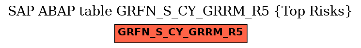 E-R Diagram for table GRFN_S_CY_GRRM_R5 (Top Risks)