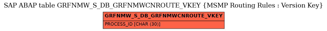 E-R Diagram for table GRFNMW_S_DB_GRFNMWCNROUTE_VKEY (MSMP Routing Rules : Version Key)