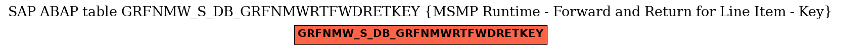 E-R Diagram for table GRFNMW_S_DB_GRFNMWRTFWDRETKEY (MSMP Runtime - Forward and Return for Line Item - Key)