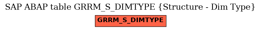 E-R Diagram for table GRRM_S_DIMTYPE (Structure - Dim Type)