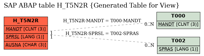 E-R Diagram for table H_T5N2R (Generated Table for View)