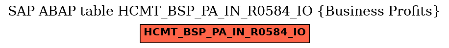 E-R Diagram for table HCMT_BSP_PA_IN_R0584_IO (Business Profits)