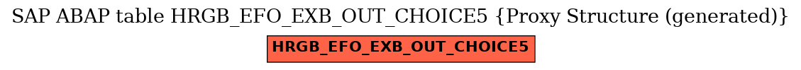 E-R Diagram for table HRGB_EFO_EXB_OUT_CHOICE5 (Proxy Structure (generated))