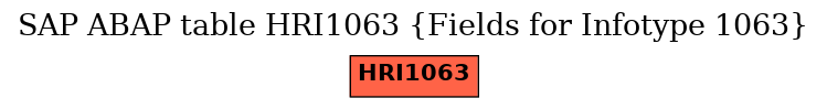 E-R Diagram for table HRI1063 (Fields for Infotype 1063)