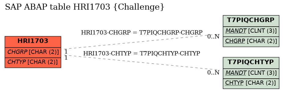 E-R Diagram for table HRI1703 (Challenge)
