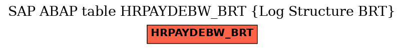 E-R Diagram for table HRPAYDEBW_BRT (Log Structure BRT)