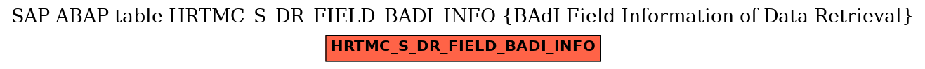 E-R Diagram for table HRTMC_S_DR_FIELD_BADI_INFO (BAdI Field Information of Data Retrieval)