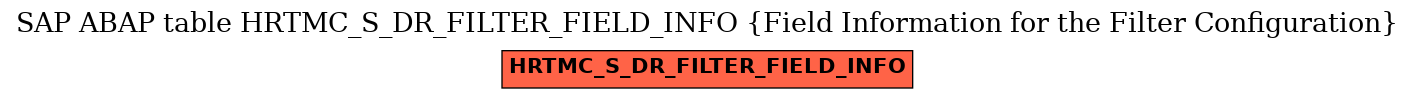 E-R Diagram for table HRTMC_S_DR_FILTER_FIELD_INFO (Field Information for the Filter Configuration)