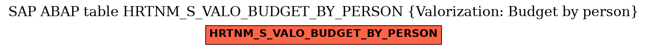 E-R Diagram for table HRTNM_S_VALO_BUDGET_BY_PERSON (Valorization: Budget by person)