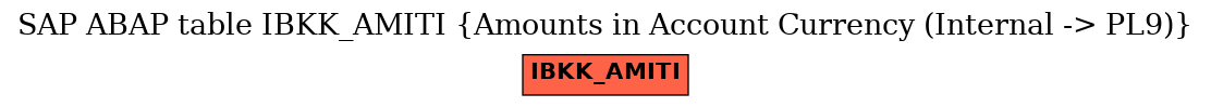 E-R Diagram for table IBKK_AMITI (Amounts in Account Currency (Internal -> PL9))