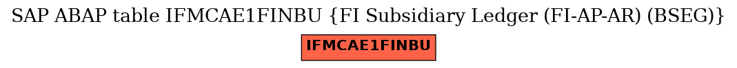 E-R Diagram for table IFMCAE1FINBU (FI Subsidiary Ledger (FI-AP-AR) (BSEG))