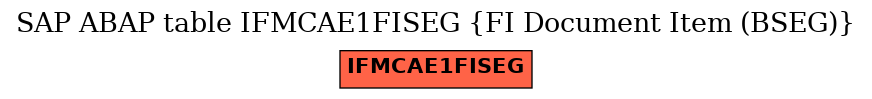 E-R Diagram for table IFMCAE1FISEG (FI Document Item (BSEG))