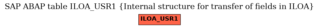 E-R Diagram for table ILOA_USR1 (Internal structure for transfer of fields in ILOA)
