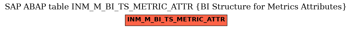 E-R Diagram for table INM_M_BI_TS_METRIC_ATTR (BI Structure for Metrics Attributes)