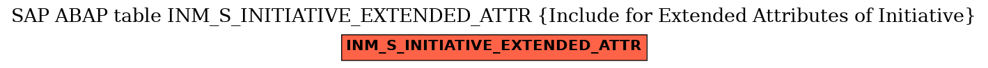 E-R Diagram for table INM_S_INITIATIVE_EXTENDED_ATTR (Include for Extended Attributes of Initiative)